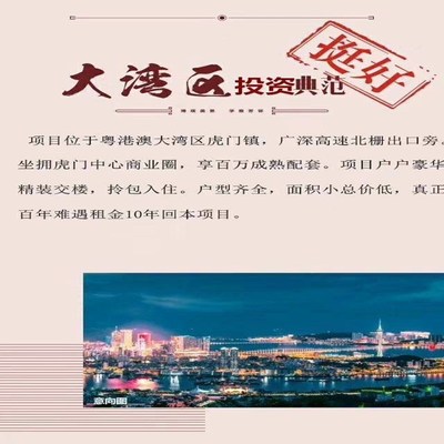 虎门8.8万一套【虎门雅苑】带装修首付一半分期2年！2020年投资最佳楼盘！
